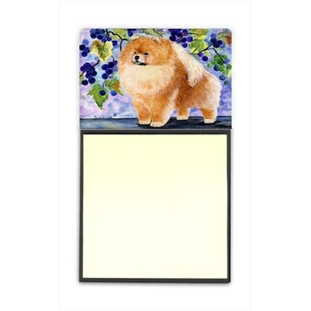 Carolines Treasures SS8251SN Pomeranian Refiillable Sticky Note Holder Or Postit Note Dispenser; 3 X 3 In.